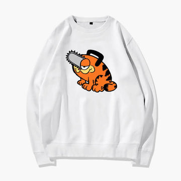 Garfield Pochita Sweatshirt Chainsaw Man