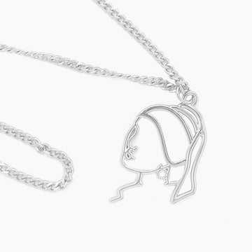 Girl with a Pearl Earring Artsy Necklace - Aesthetic Clothes Shop Girl with a Pearl Earring Artsy Necklace - Aesthetic Clothes Shop