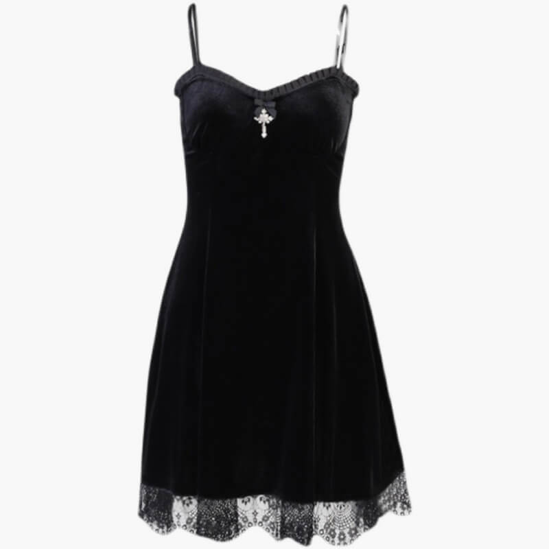 Gothcore Black Velvet Dress Gothcore Black Velvet Dress