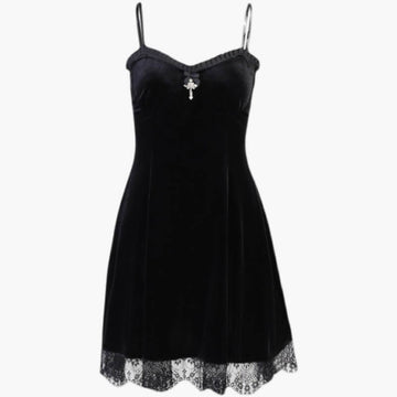 Gothcore Black Velvet Dress Gothcore Black Velvet Dress