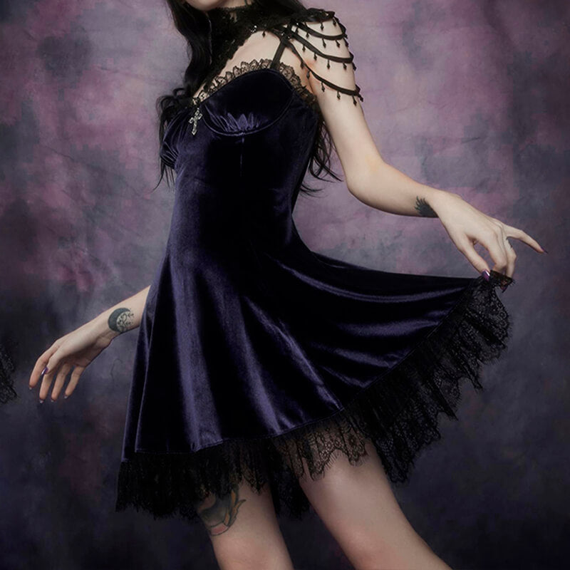 Gothcore Black Velvet Dress Gothcore Black Velvet Dress
