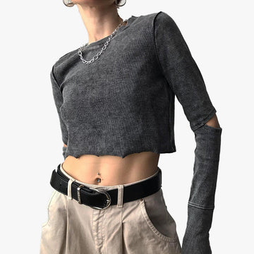 Grunge Aesthetic Crop Top - Aesthetic Clothes Shop Grunge Aesthetic Crop Top - Aesthetic Clothes Shop