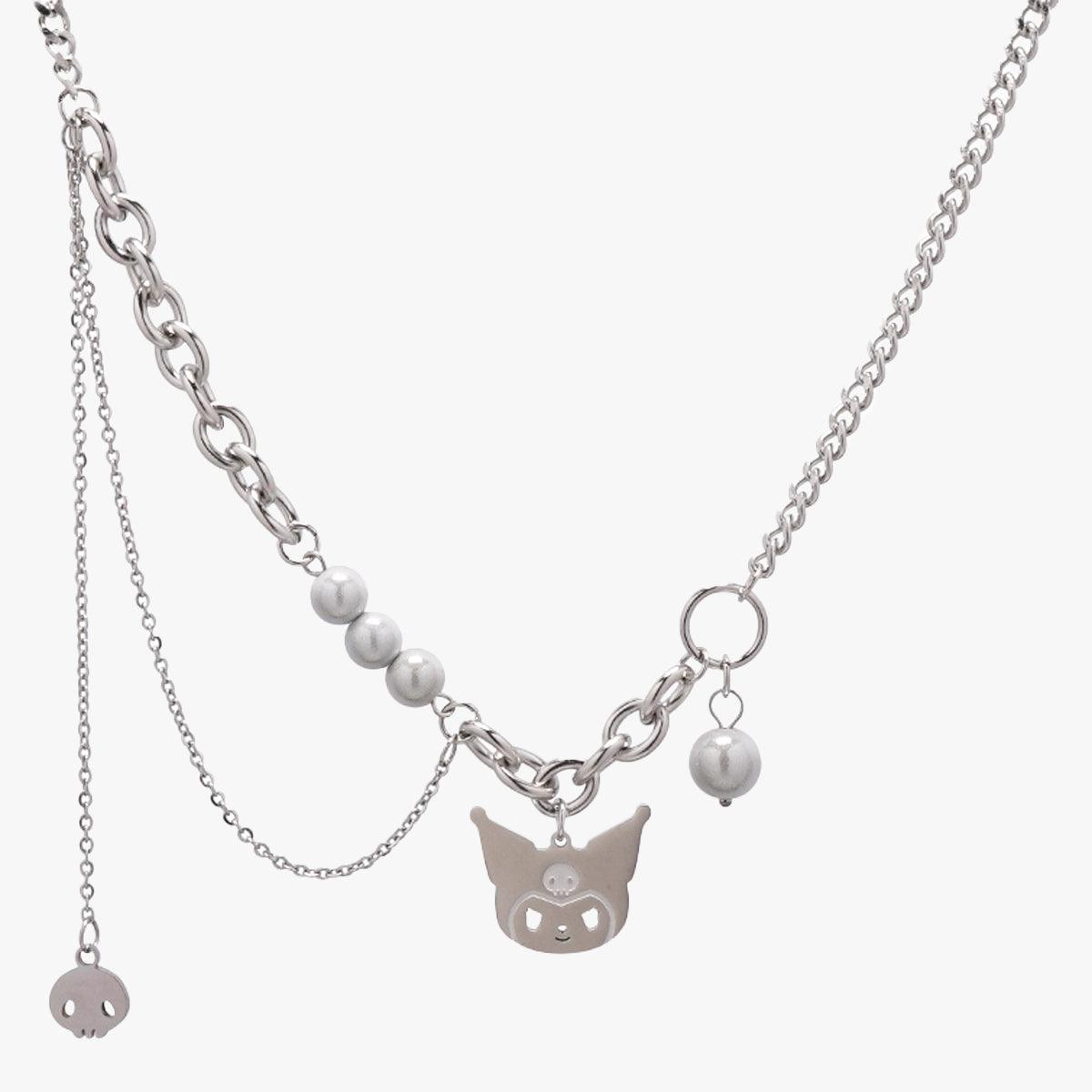 Grunge Kuromi Chain Necklace - Aesthetic Clothes Shop Grunge Kuromi Chain Necklace - Aesthetic Clothes Shop