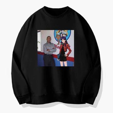 Gus Fring and Misato Katsuragi Sweatshirt Breaking Bad Gus Fring and Misato Katsuragi Sweatshirt Breaking Bad