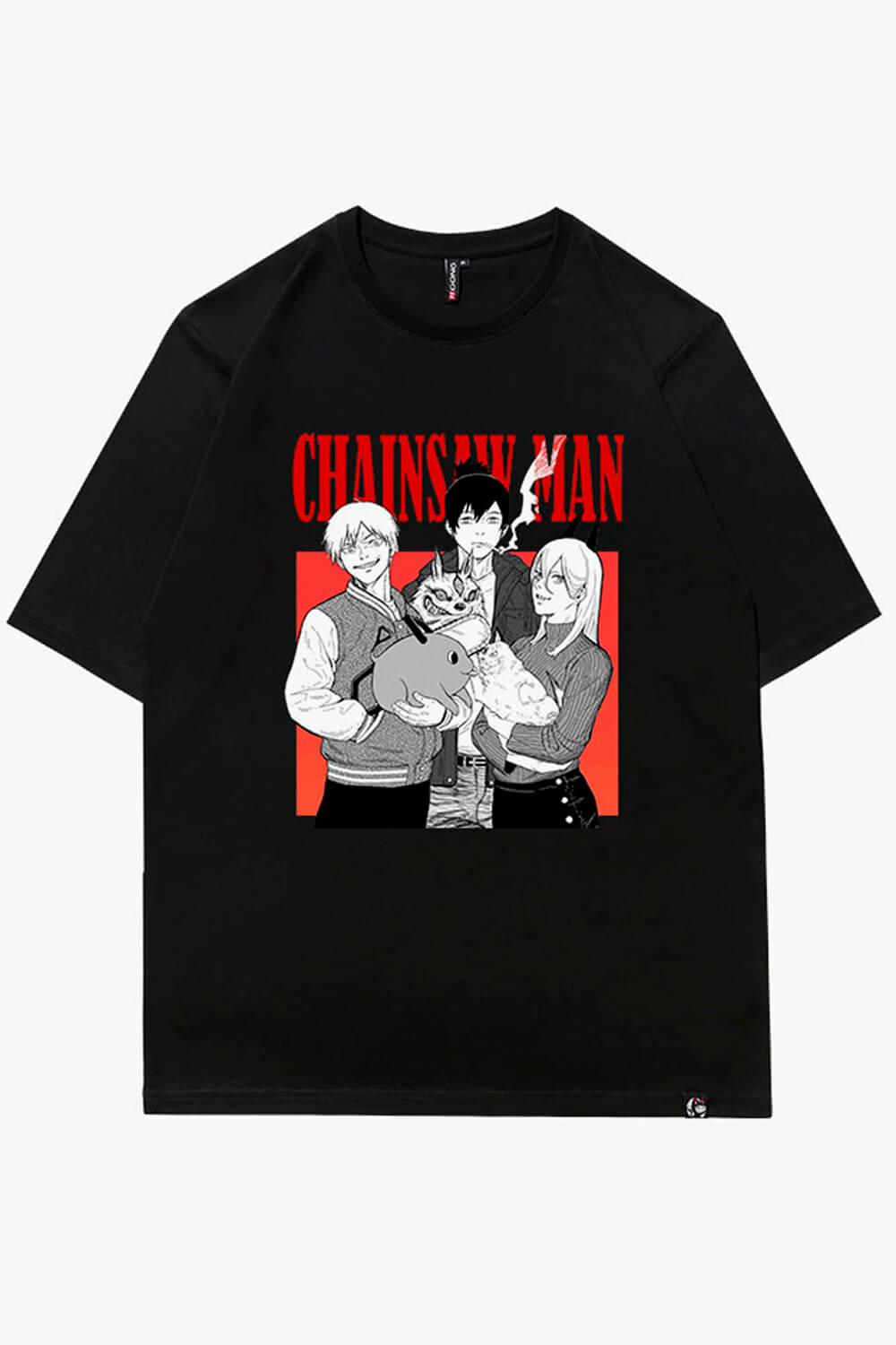 Hayakawa Family T-Shirt Chainsaw Man Trio - Aesthetic Clothes Shop Hayakawa Family T-Shirt Chainsaw Man Trio - Aesthetic Clothes Shop