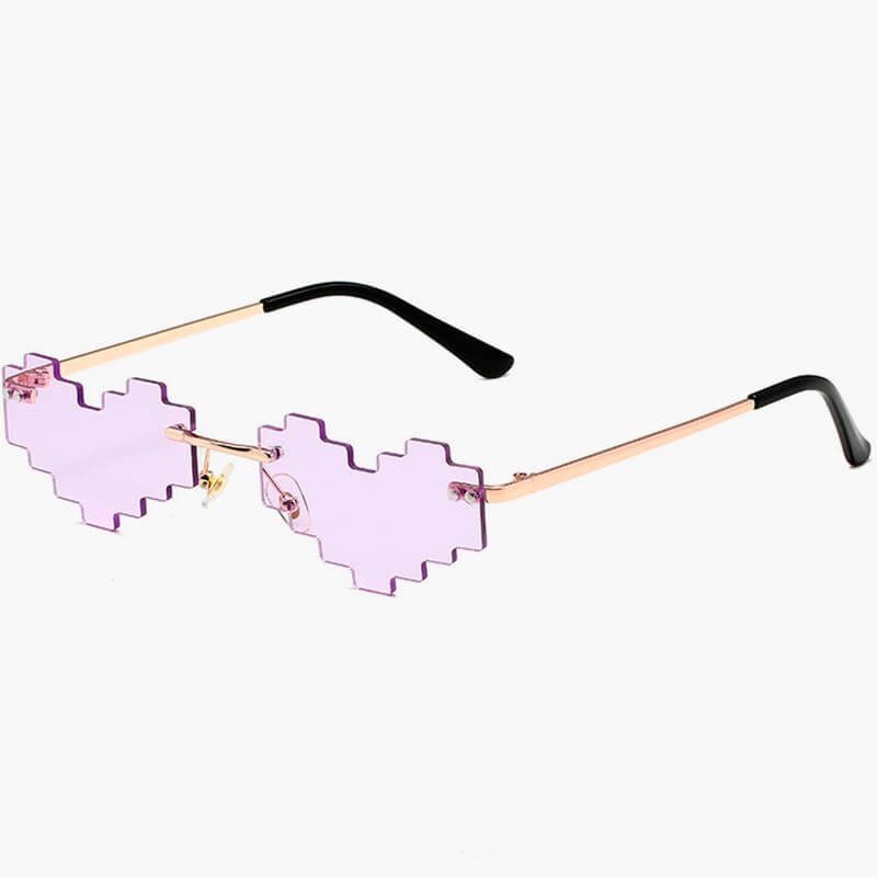 Heart Shape Pixel Glasses Anti-UV