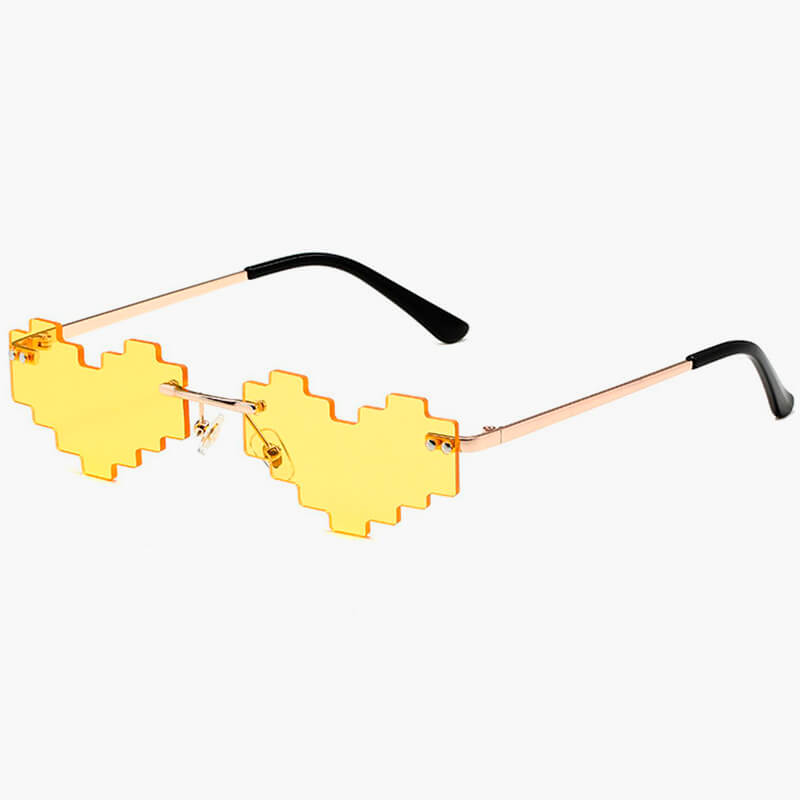 Heart Shape Pixel Glasses Anti-UV