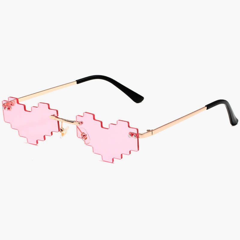 Heart Shape Pixel Glasses Anti-UV