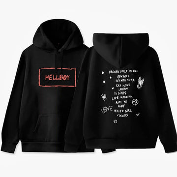 Hellboy Aesthetic Hoodie Lil Peep Style Hellboy Aesthetic Hoodie Lil Peep Style