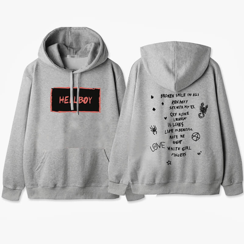 Hellboy Aesthetic Hoodie Lil Peep Style Hellboy Aesthetic Hoodie Lil Peep Style