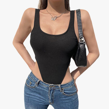 High Open Waist Baddie Bodysuit - Aesthetic Clothes Shop High Open Waist Baddie Bodysuit - Aesthetic Clothes Shop