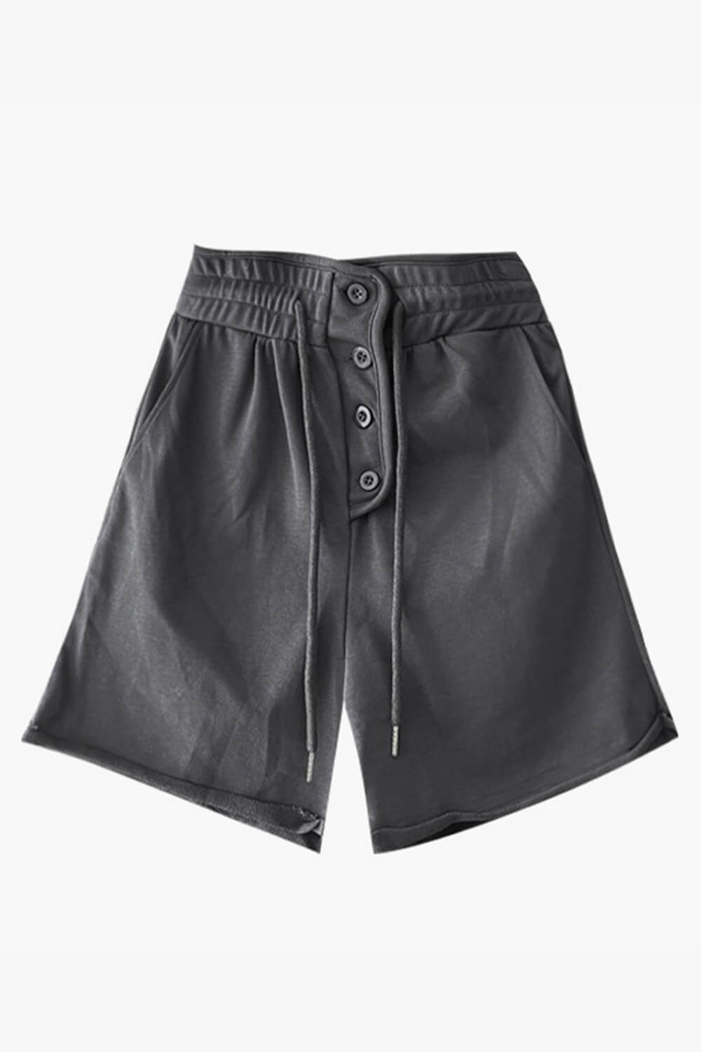 High Waist Gray Loose Sweat Shorts High Waist Gray Loose Sweat Shorts