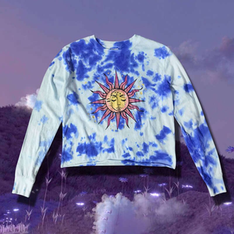 Hippie Aesthetic Long Sleeve Shirt Good Vibes Hippie Aesthetic Long Sleeve Shirt Good Vibes