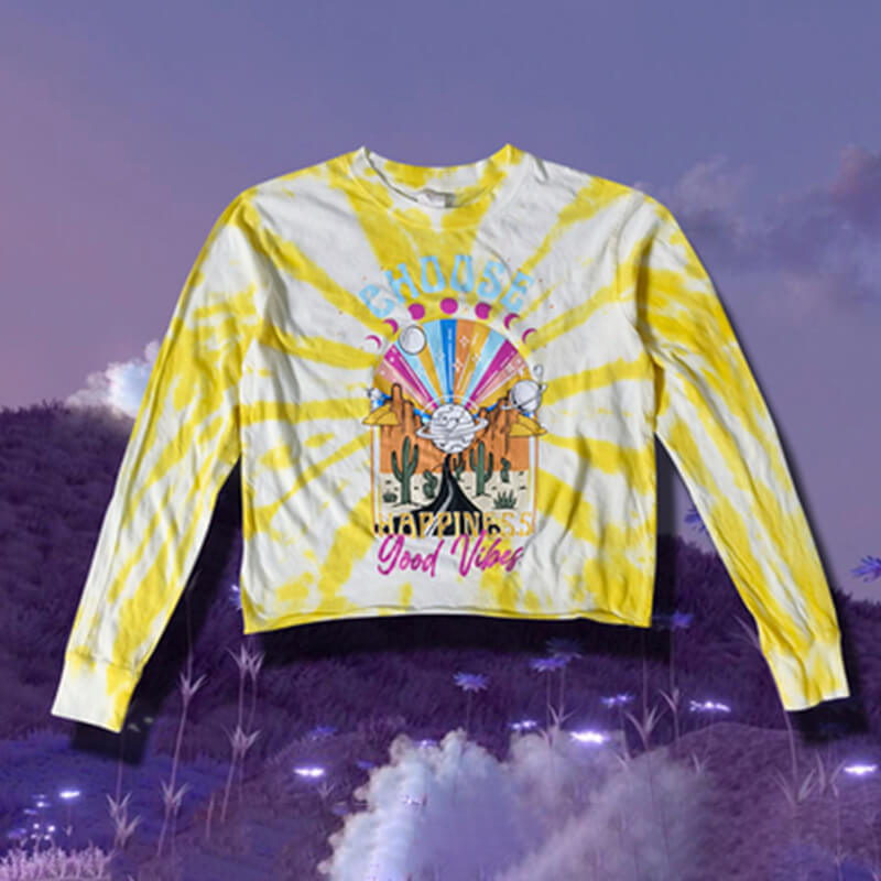 Hippie Aesthetic Long Sleeve Shirt Good Vibes Hippie Aesthetic Long Sleeve Shirt Good Vibes