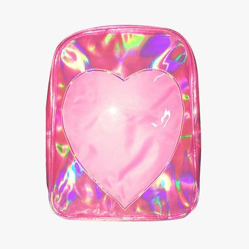 Holographic Heart Harajuku Backpack