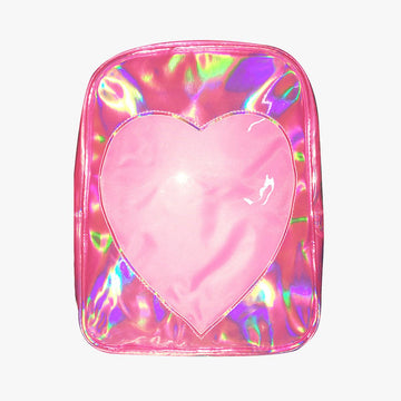 Holographic Heart Harajuku Backpack - Aesthetic Clothes Shop Holographic Heart Harajuku Backpack - Aesthetic Clothes Shop