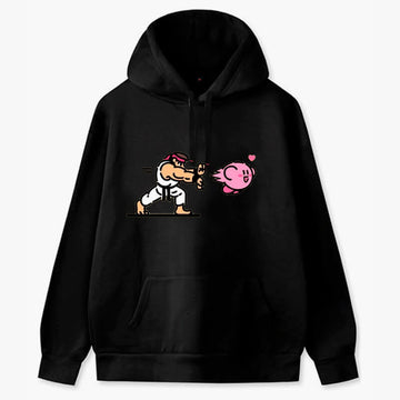 Hoodie Kirby Hadouken Arcade Gamer Aesthetic Hoodie Kirby Hadouken Arcade Gamer Aesthetic