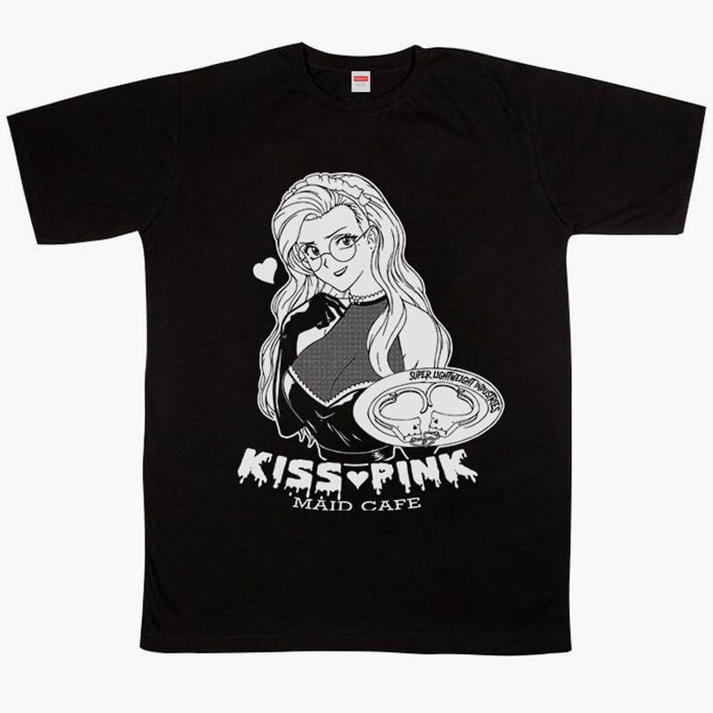 Hot Maid Cafe HVY BLK Anime Darkcore T-Shirt Hot Maid Cafe HVY BLK Anime Darkcore T-Shirt