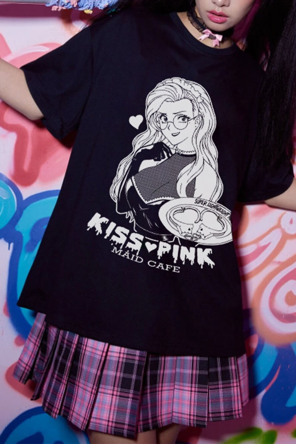 Hot Maid Cafe HVY BLK Anime Darkcore T-Shirt Hot Maid Cafe HVY BLK Anime Darkcore T-Shirt