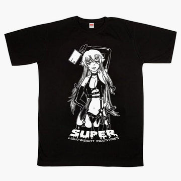 HVY BLK Bondagecore Sexy Anime Girl With Axe T-Shirt HVY BLK Bondagecore Sexy Anime Girl With Axe T-Shirt