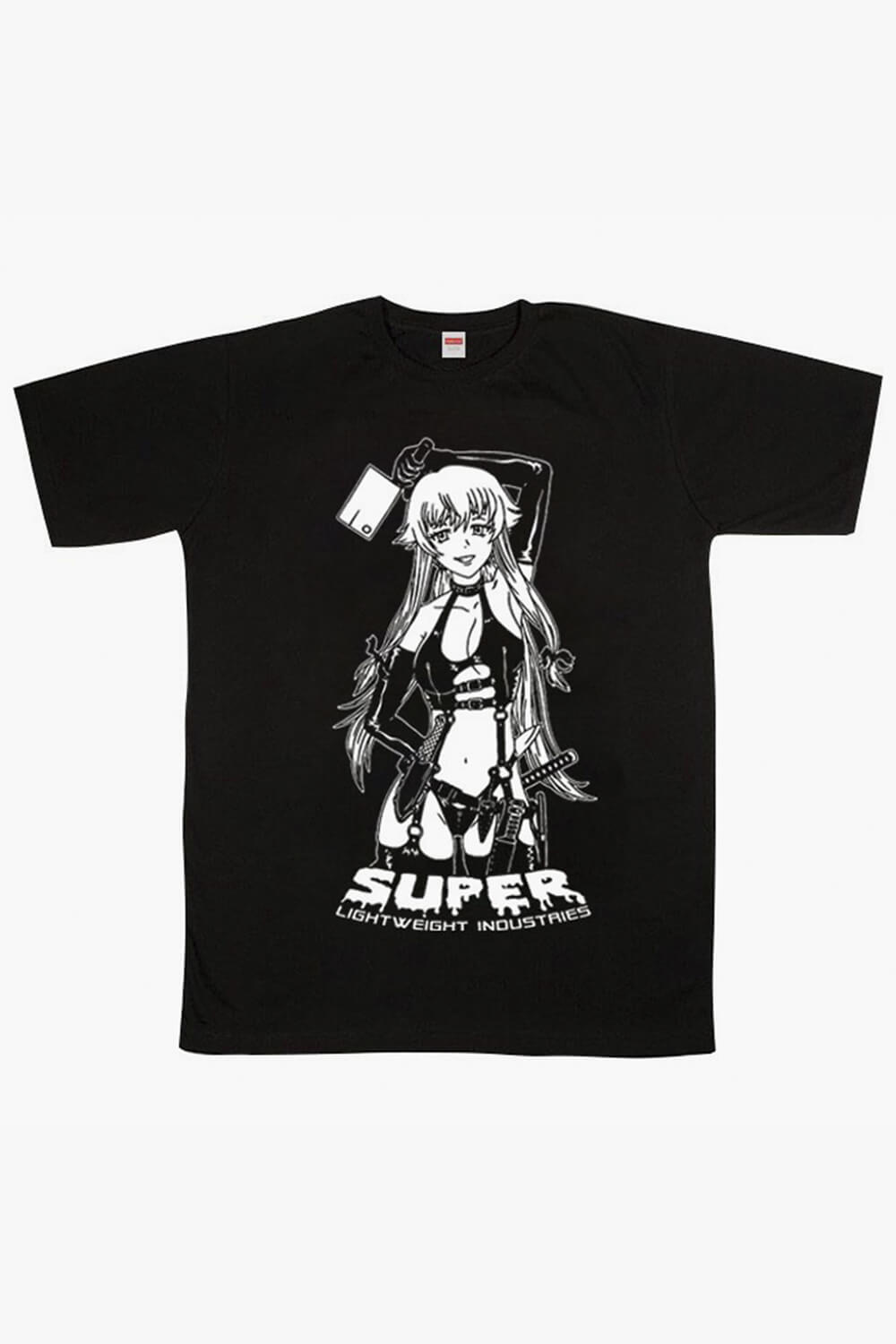 HVY BLK Bondagecore Sexy Anime Girl With Axe T-Shirt