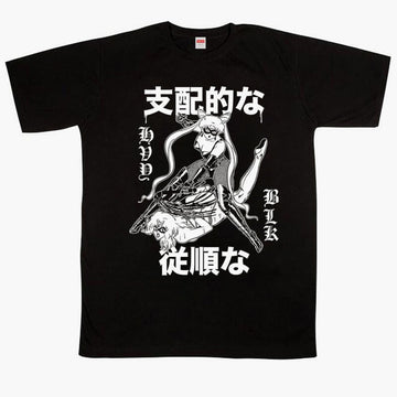 HVY BLK Dark Sailor Moon T-Shirt Bondagecore