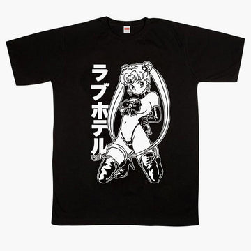 HVY BLK Lustcore Aesthetic Dark Sailor Moon Sexy T-Shirt HVY BLK Lustcore Aesthetic Dark Sailor Moon Sexy T-Shirt