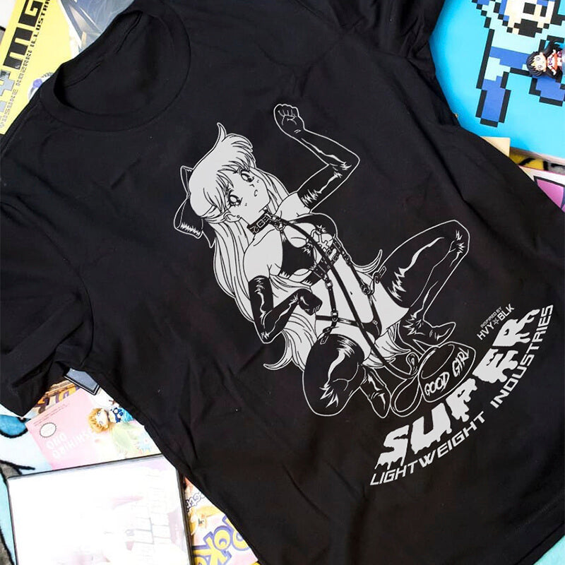 HVY BLK Nymph Sailor Venus T-Shirt Sexy EGirl HVY BLK Nymph Sailor Venus T-Shirt Sexy EGirl