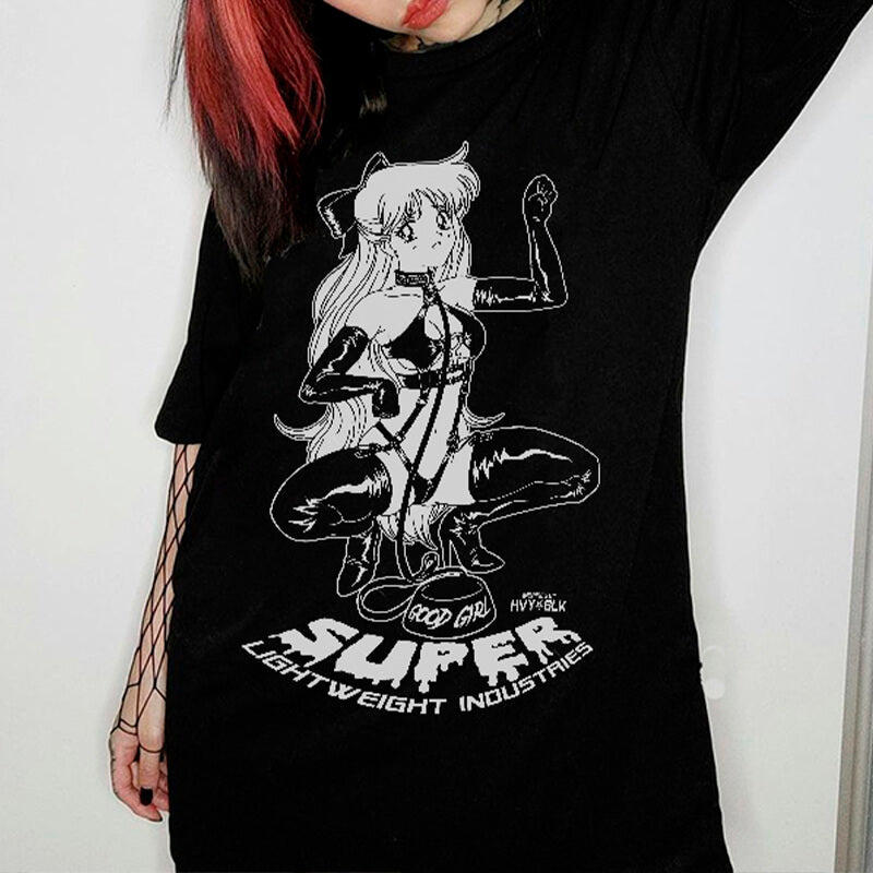 HVY BLK Nymph Sailor Venus T-Shirt Sexy EGirl HVY BLK Nymph Sailor Venus T-Shirt Sexy EGirl