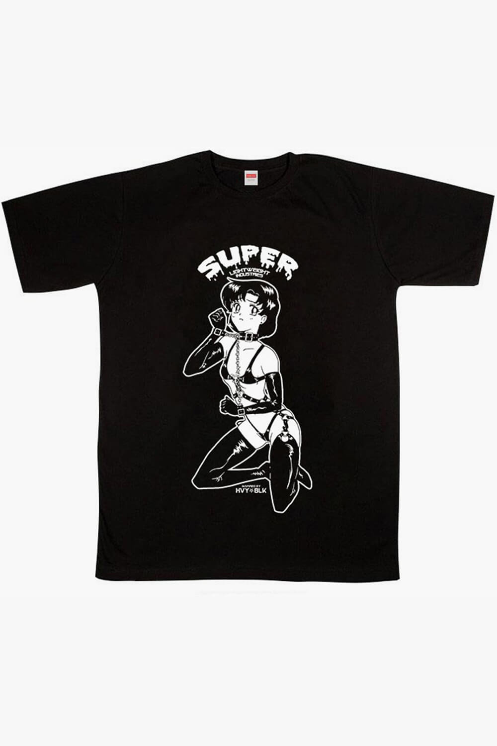 HVY BLK Sailor Mercury Horny Cat T-Shirt Hot Animecore HVY BLK Sailor Mercury Horny Cat T-Shirt Hot Animecore