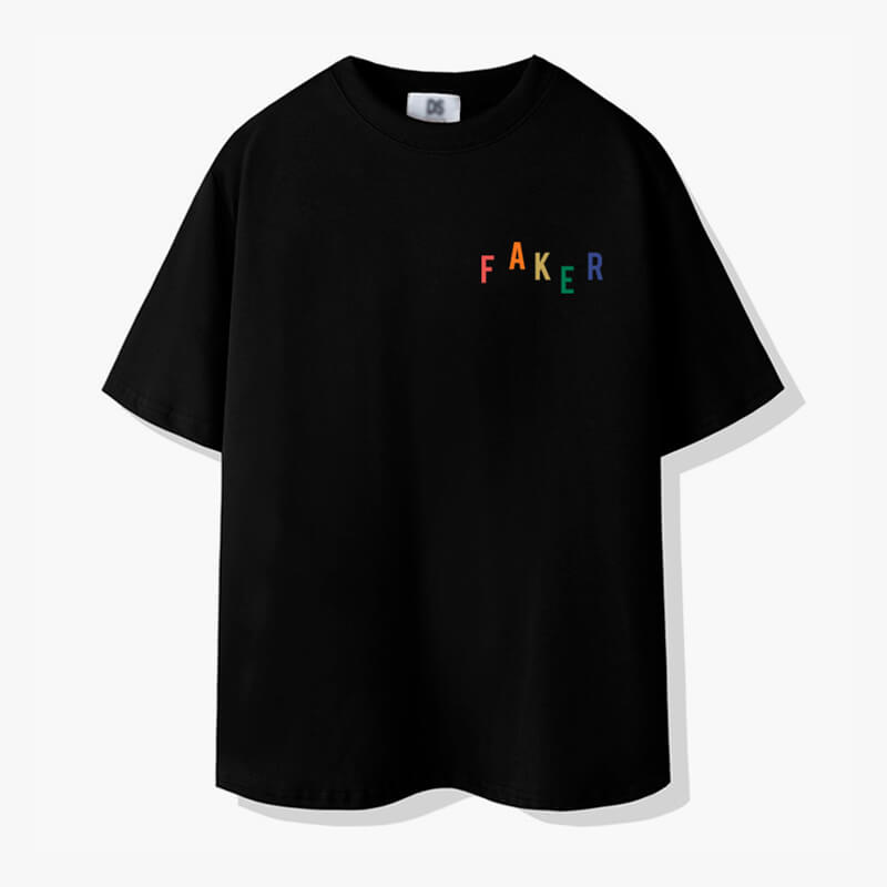Indie Aesthetic Colored Letters Faker T-Shirt Indie Aesthetic Colored Letters Faker T-Shirt