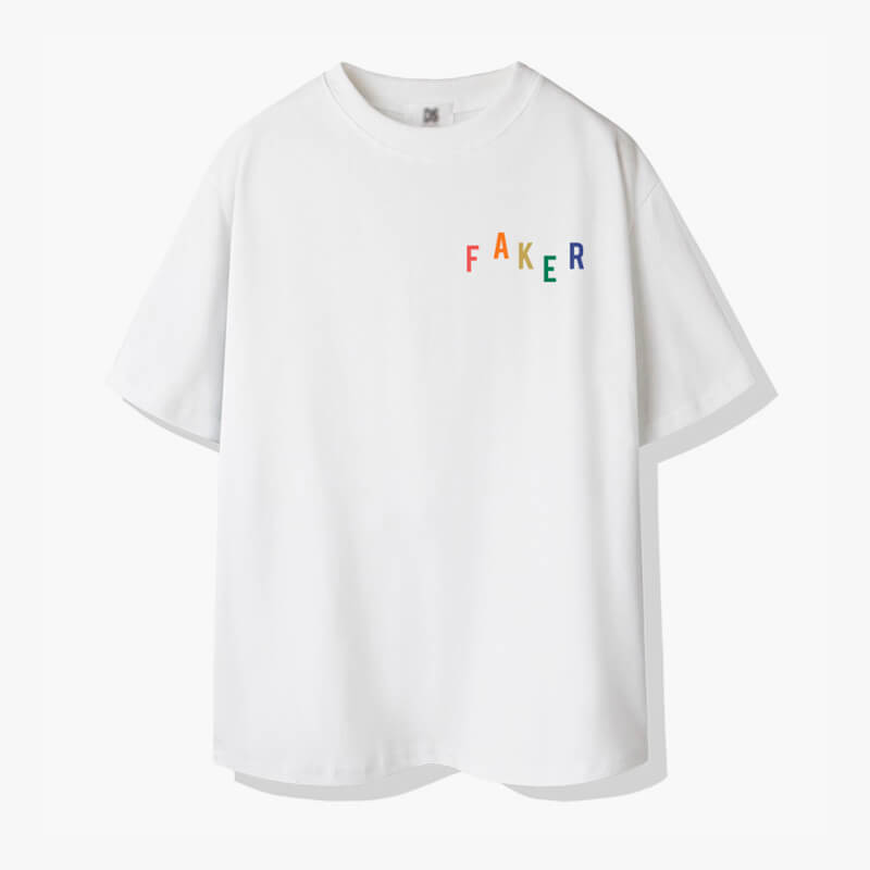 Indie Aesthetic Colored Letters Faker T-Shirt Indie Aesthetic Colored Letters Faker T-Shirt