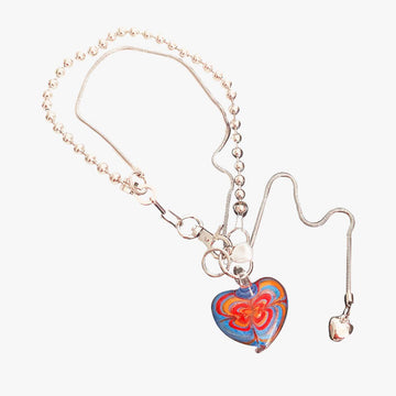 Indie Heart Chain Necklace - Aesthetic Clothes Shop Indie Heart Chain Necklace - Aesthetic Clothes Shop