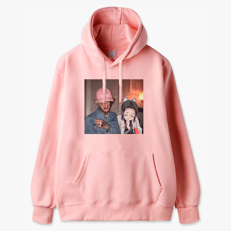 IRL Anime Style Hoodie Lil Peep X Lil Tracy and Shinobu Kocho IRL Anime Style Hoodie Lil Peep X Lil Tracy and Shinobu Kocho