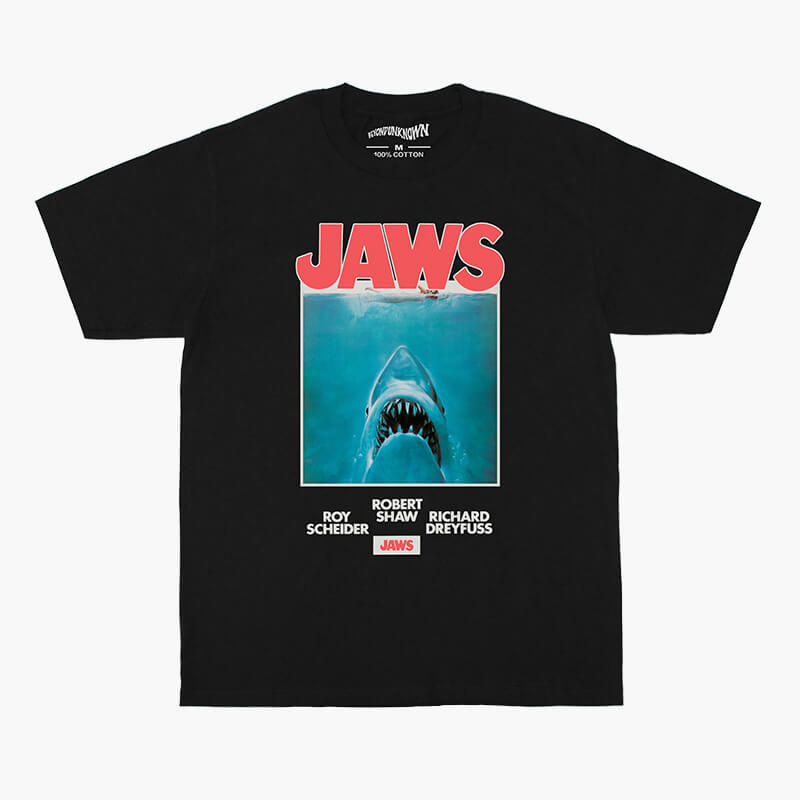 Jaws Movie Poster Shark T-Shirt Horror Aesthetic