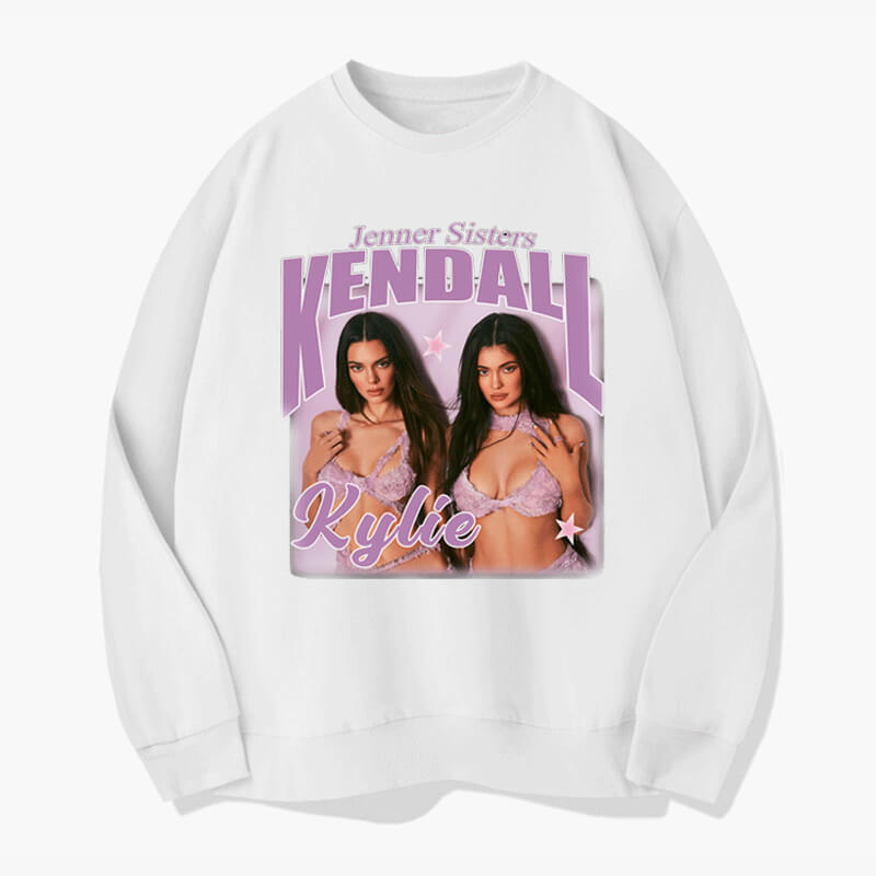 Jenner Sisters Sweatshirt Hot Retro Aesthetic Jenner Sisters Sweatshirt Hot Retro Aesthetic