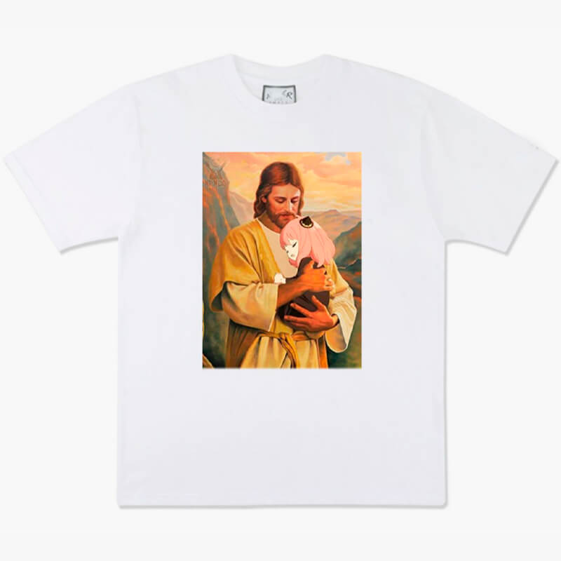 Jesus Hugs Ania Forger Anime Aesthetic T-Shirt Jesus Hugs Ania Forger Anime Aesthetic T-Shirt