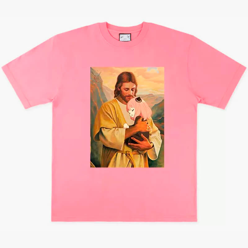 Jesus Hugs Ania Forger Anime Aesthetic T-Shirt Jesus Hugs Ania Forger Anime Aesthetic T-Shirt
