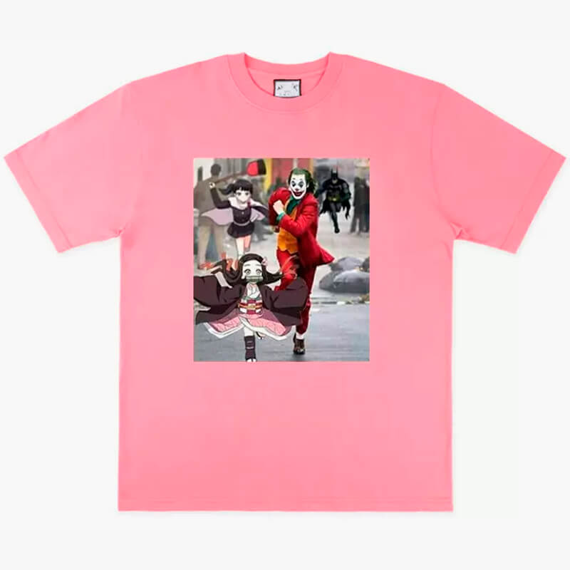 Joker and Nezuko Running Away Anime T-Shirt Joker and Nezuko Running Away Anime T-Shirt