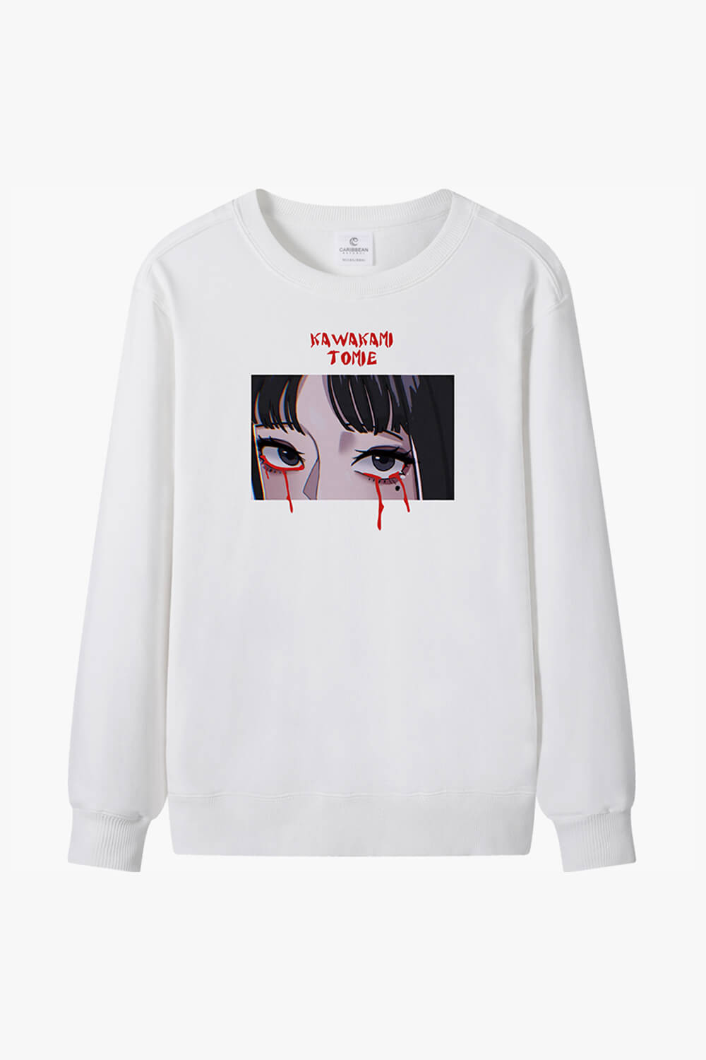 Junji Ito Tomie Bleeding Eyes Sweatshirt Junji Ito Tomie Bleeding Eyes Sweatshirt