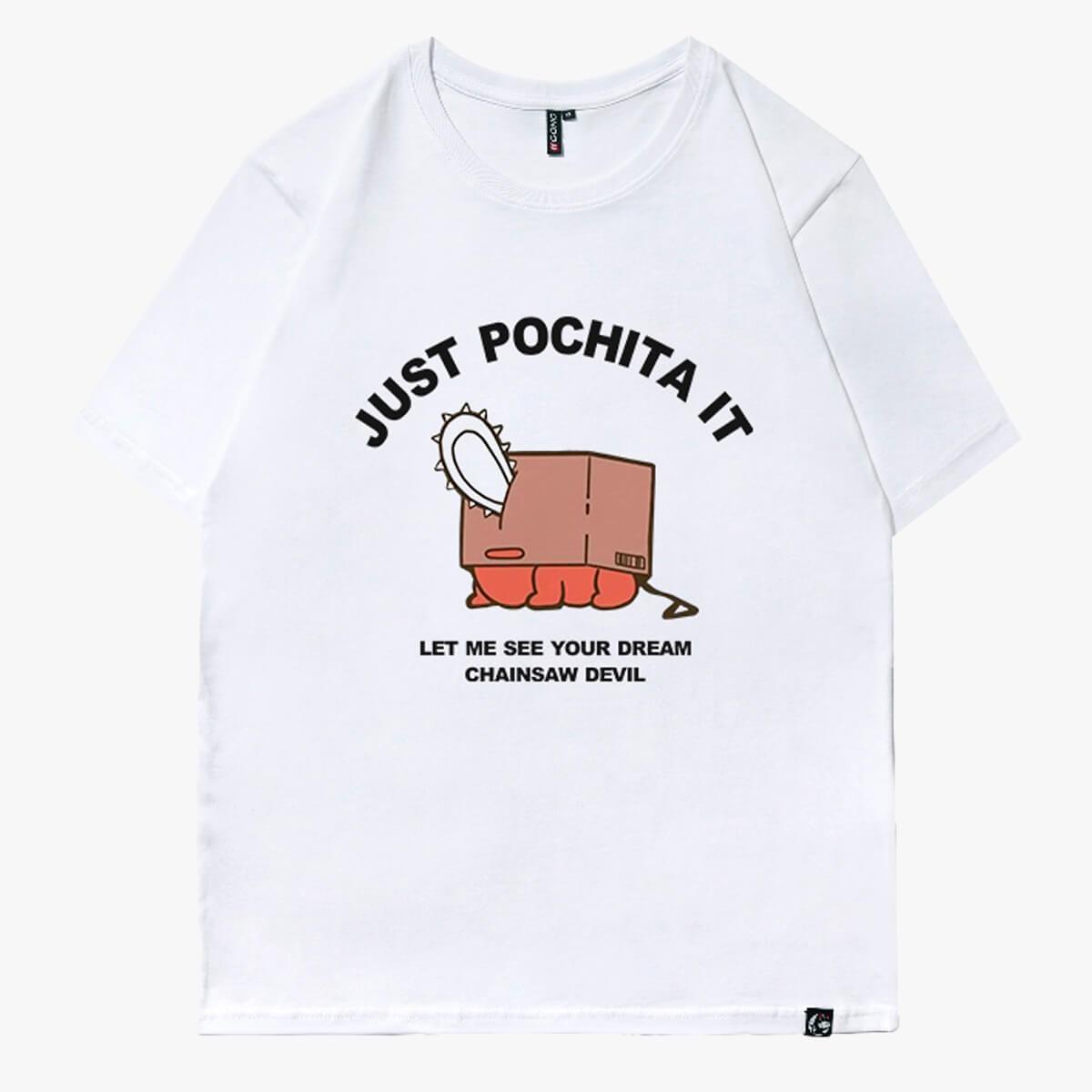 Just Pochita It Chainsaw Man T-Shirt - Aesthetic Clothes Shop Just Pochita It Chainsaw Man T-Shirt - Aesthetic Clothes Shop