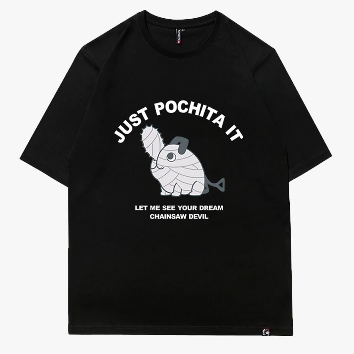 Just Pochita It Chainsaw Man T-Shirt - Aesthetic Clothes Shop Just Pochita It Chainsaw Man T-Shirt - Aesthetic Clothes Shop