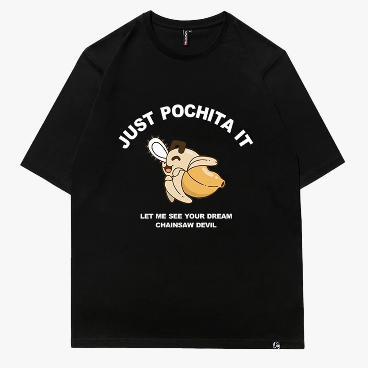 Just Pochita It Chainsaw Man T-Shirt - Aesthetic Clothes Shop Just Pochita It Chainsaw Man T-Shirt - Aesthetic Clothes Shop