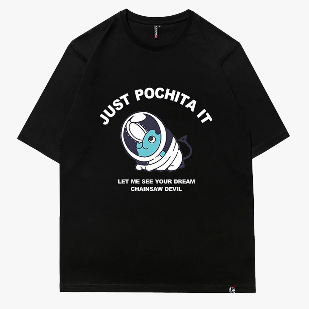 Just Pochita It Chainsaw Man T-Shirt - Aesthetic Clothes Shop Just Pochita It Chainsaw Man T-Shirt - Aesthetic Clothes Shop