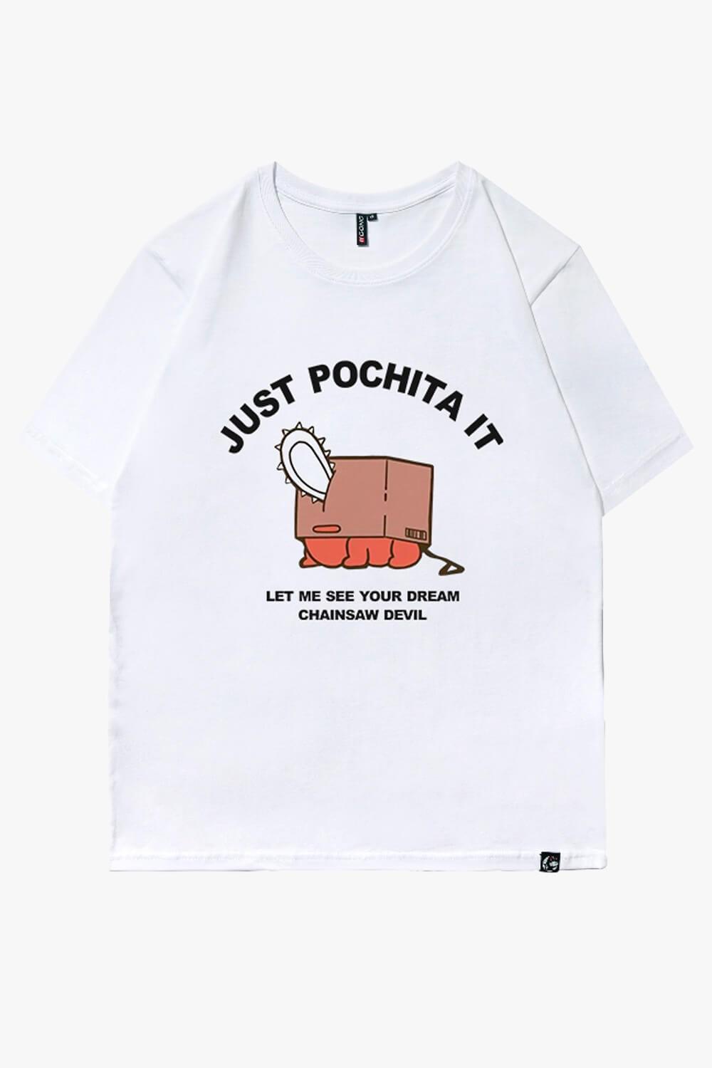 Just Pochita It Chainsaw Man T-Shirt - Aesthetic Clothes Shop Just Pochita It Chainsaw Man T-Shirt - Aesthetic Clothes Shop