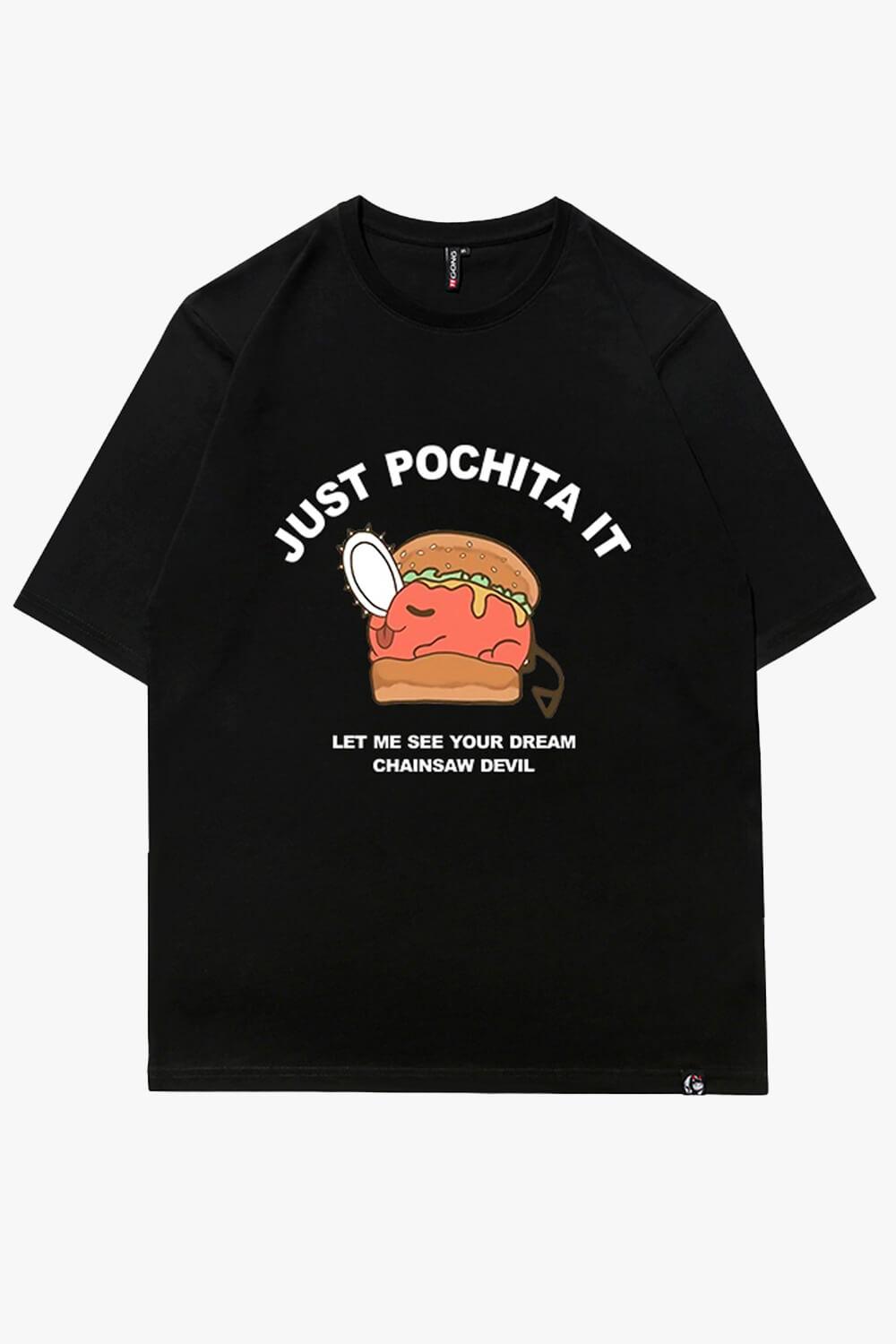 Just Pochita It Chainsaw Man T-Shirt - Aesthetic Clothes Shop Just Pochita It Chainsaw Man T-Shirt - Aesthetic Clothes Shop