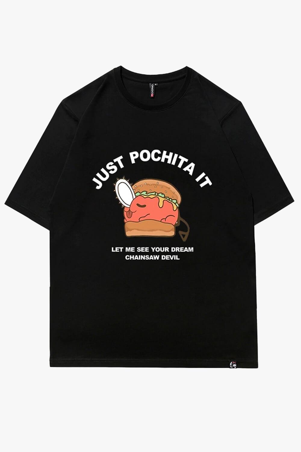Just Pochita It Chainsaw Man T-Shirt - Aesthetic Clothes Shop