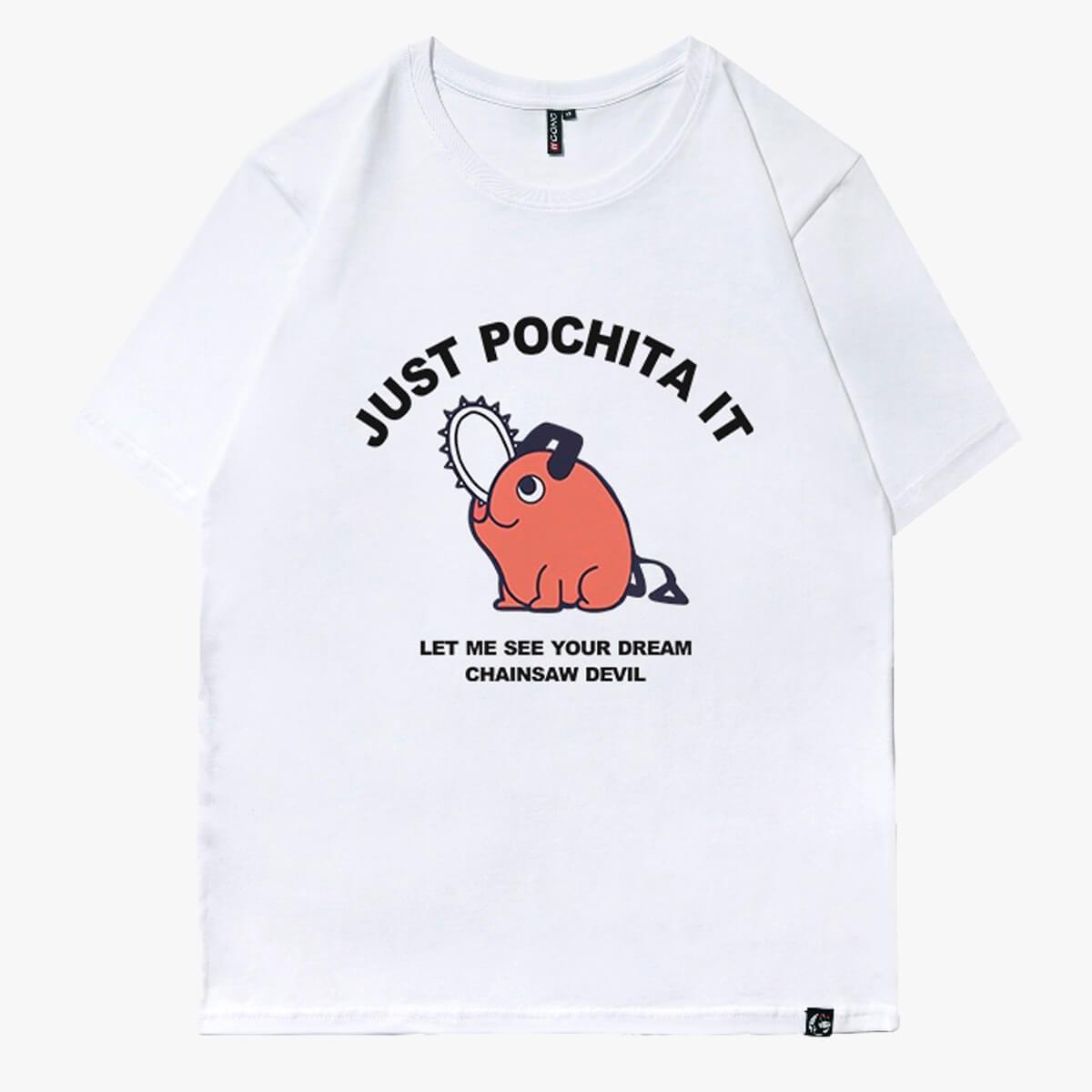 Just Pochita It Chainsaw Man T-Shirt - Aesthetic Clothes Shop Just Pochita It Chainsaw Man T-Shirt - Aesthetic Clothes Shop