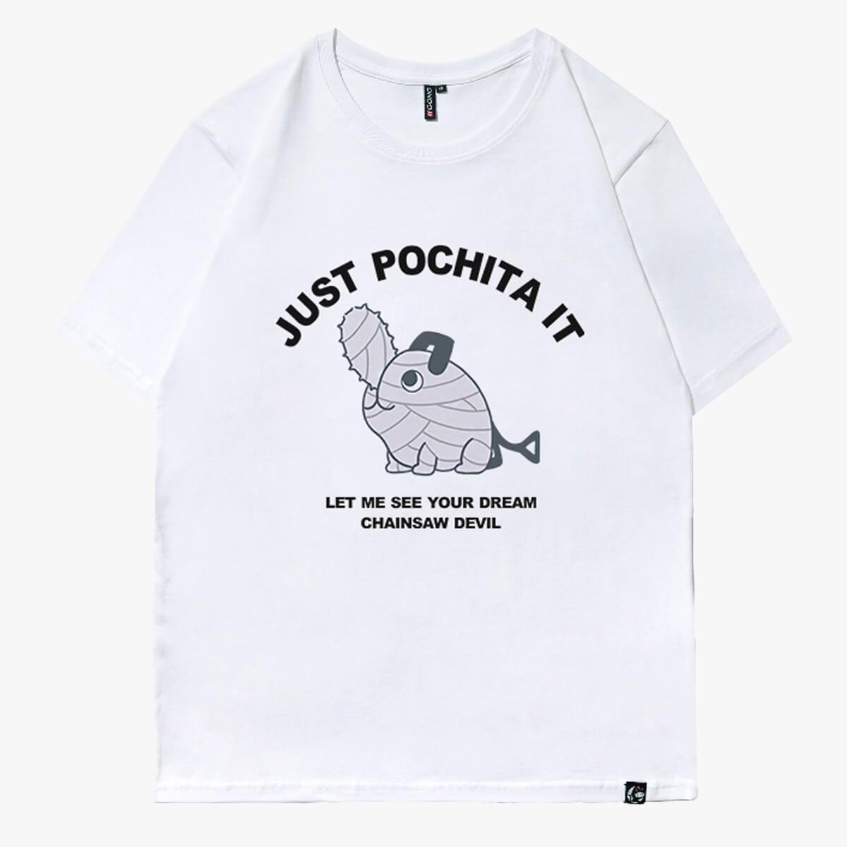 Just Pochita It Chainsaw Man T-Shirt - Aesthetic Clothes Shop Just Pochita It Chainsaw Man T-Shirt - Aesthetic Clothes Shop