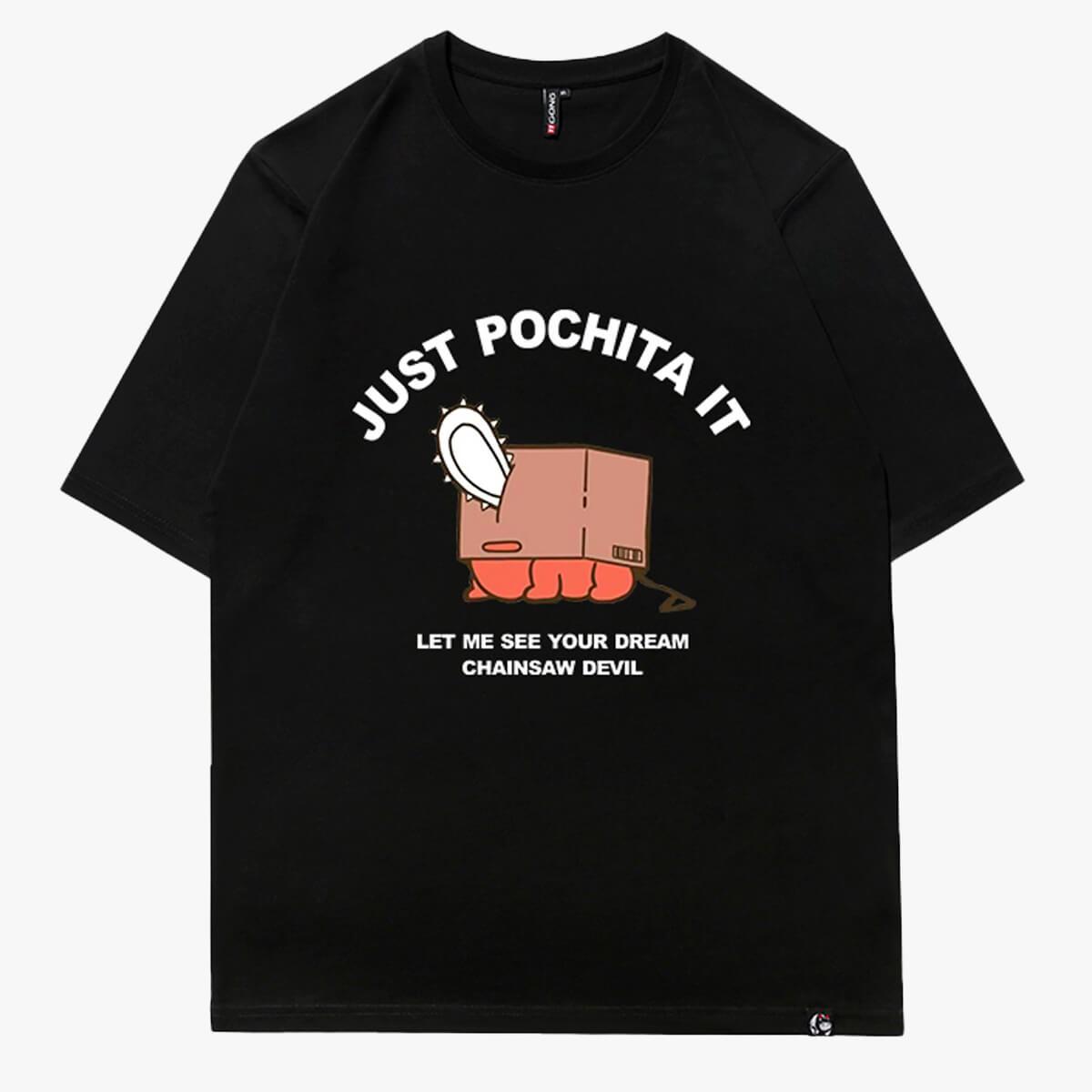 Just Pochita It Chainsaw Man T-Shirt - Aesthetic Clothes Shop Just Pochita It Chainsaw Man T-Shirt - Aesthetic Clothes Shop
